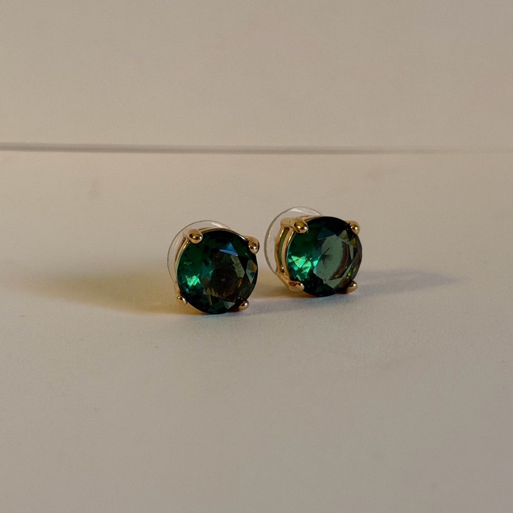 Kate Spade Green Stone Stud Earrings